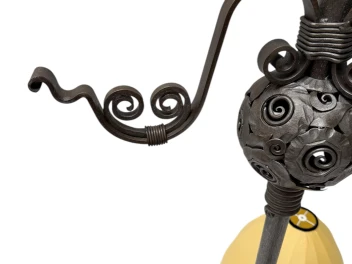 Art Deco Amsterdamse School Floor Lamp by Amsterdamsche Kunstsmederij, 1920s